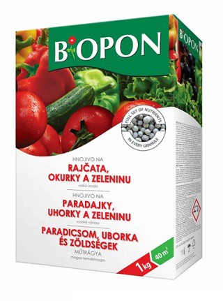 Biopon hnojivo na rajčata , okurky a zel | Chemické výrobky - Hnojiva, pěst.substráty a krmiva